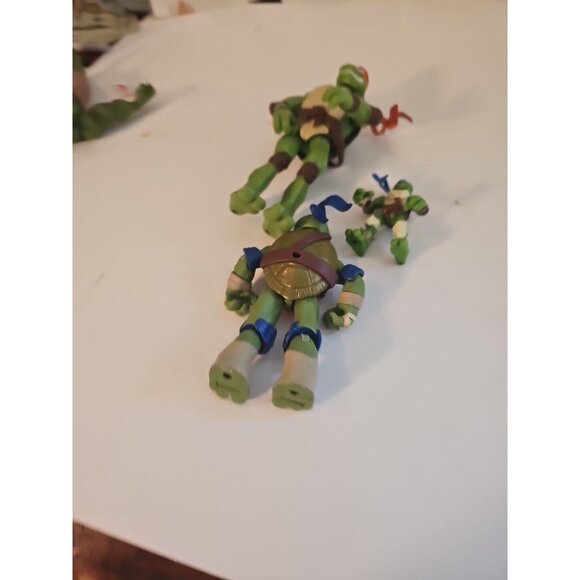 6" Leonardo 2006 Teenage Mutant Ninja Turtles Action Figure Lot Of 3 Turtles - Picture 8 of 8
